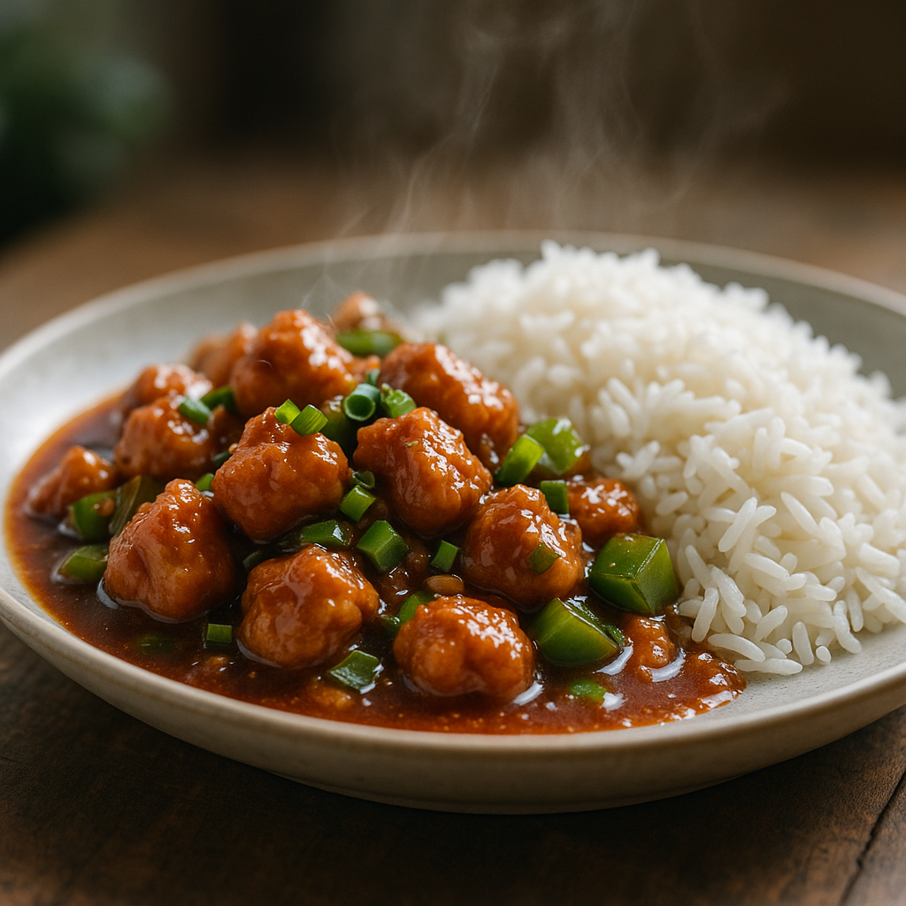 Chicken Manchurian with Rice