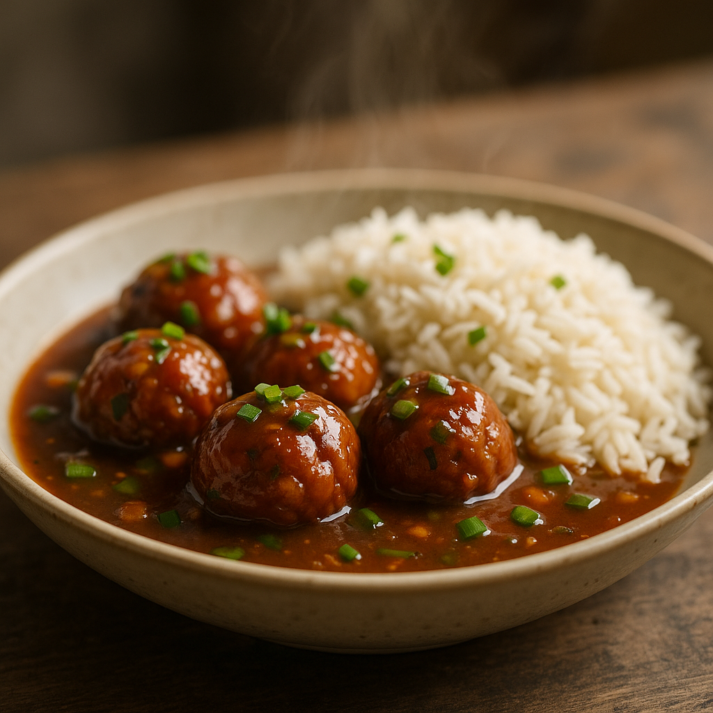 Veg. Manchurian with Rice