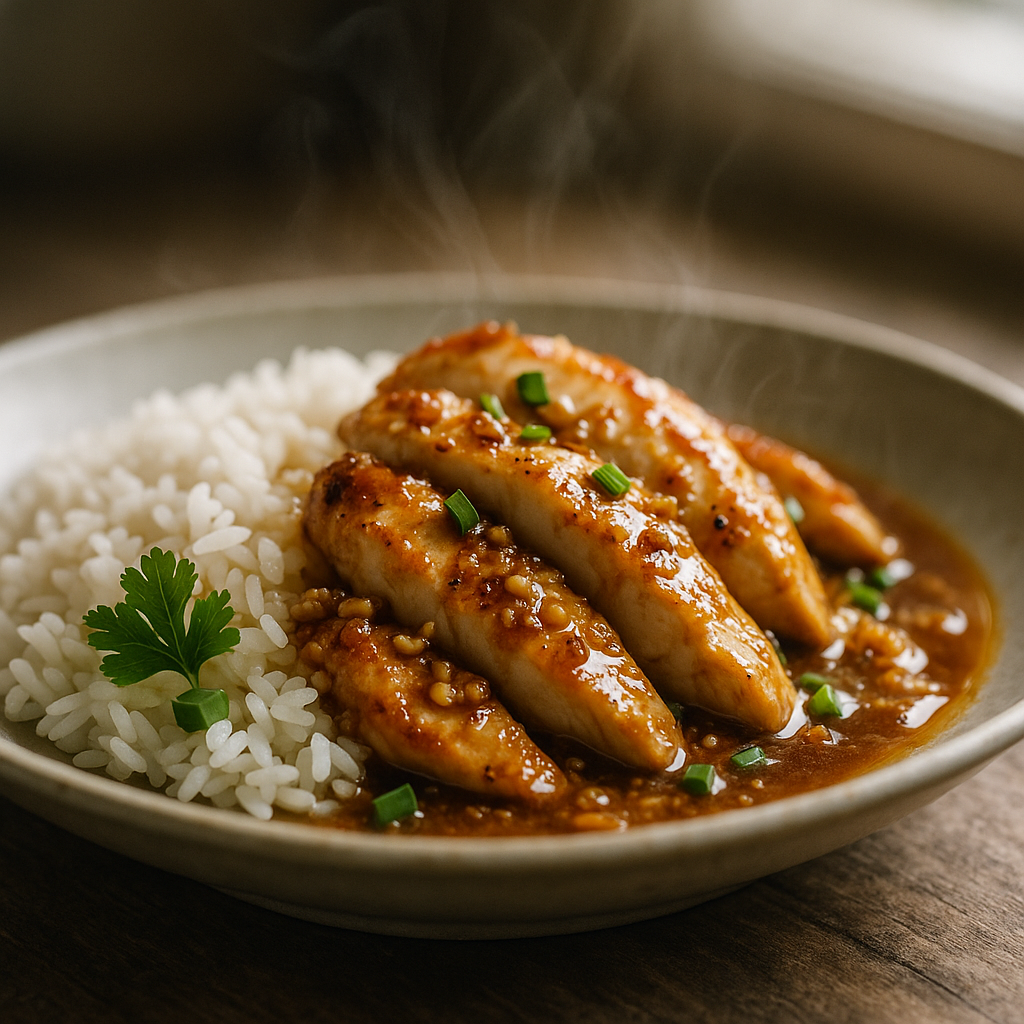 Garlic Chicken with Rice
